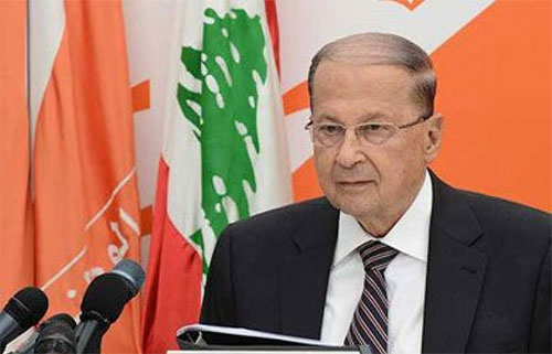 el presidente libanés, Michel Aoun Presidente libanés exhorta a participación masiva en elecciones